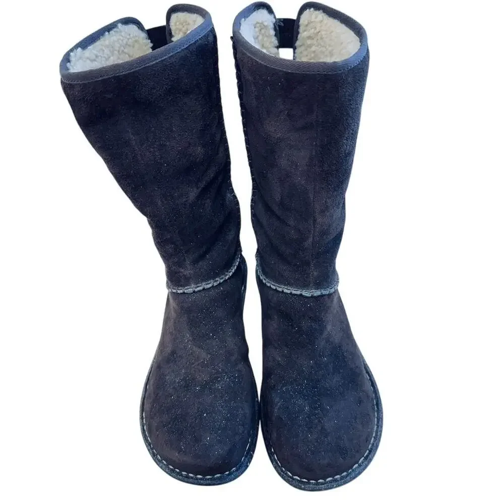 UGG Women's‎ Haywell Mid-Calf Boots Brown Size 7 Winter Sheepskin Lined